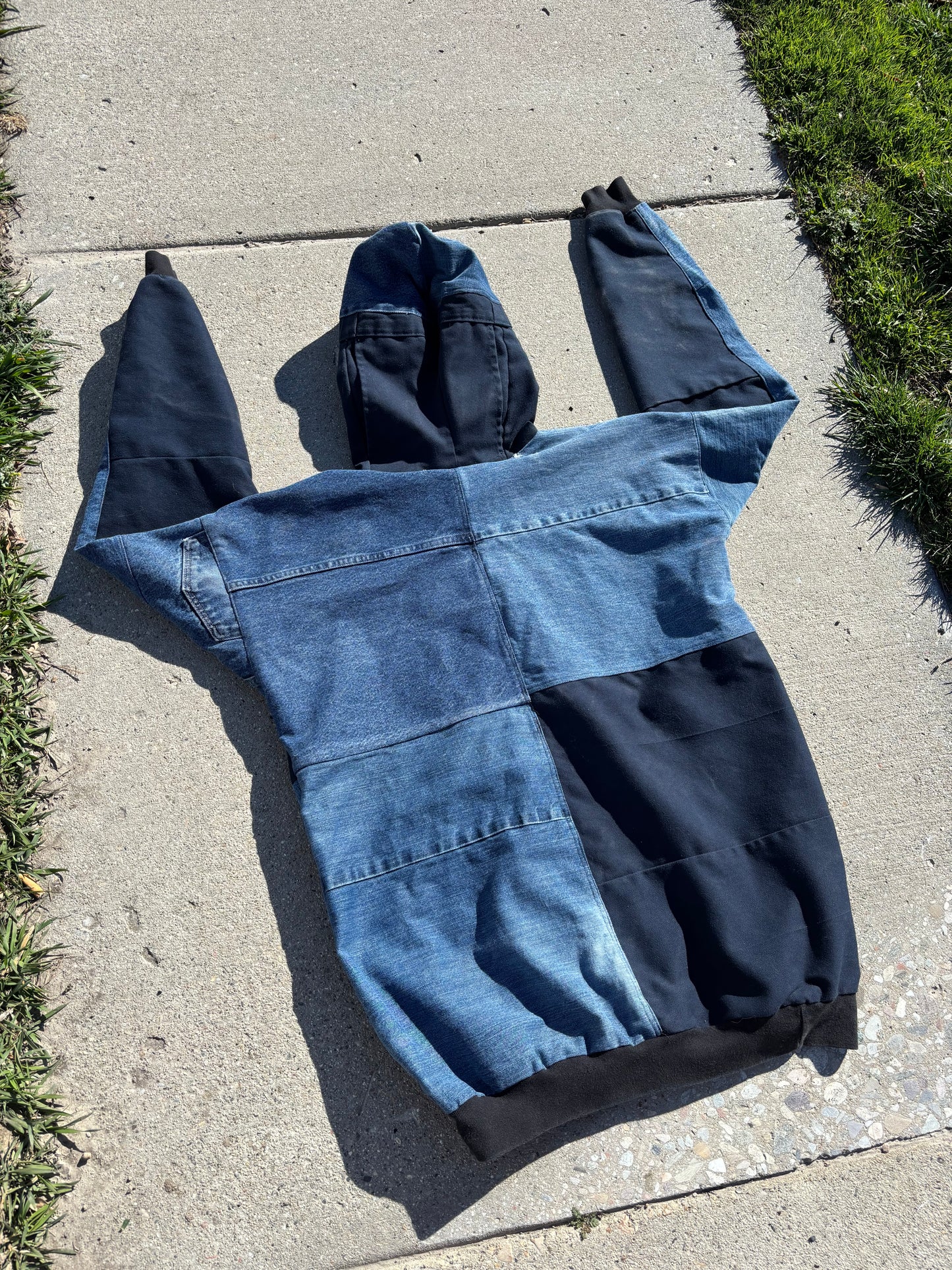 1 of 1 Denim block work hoodie!