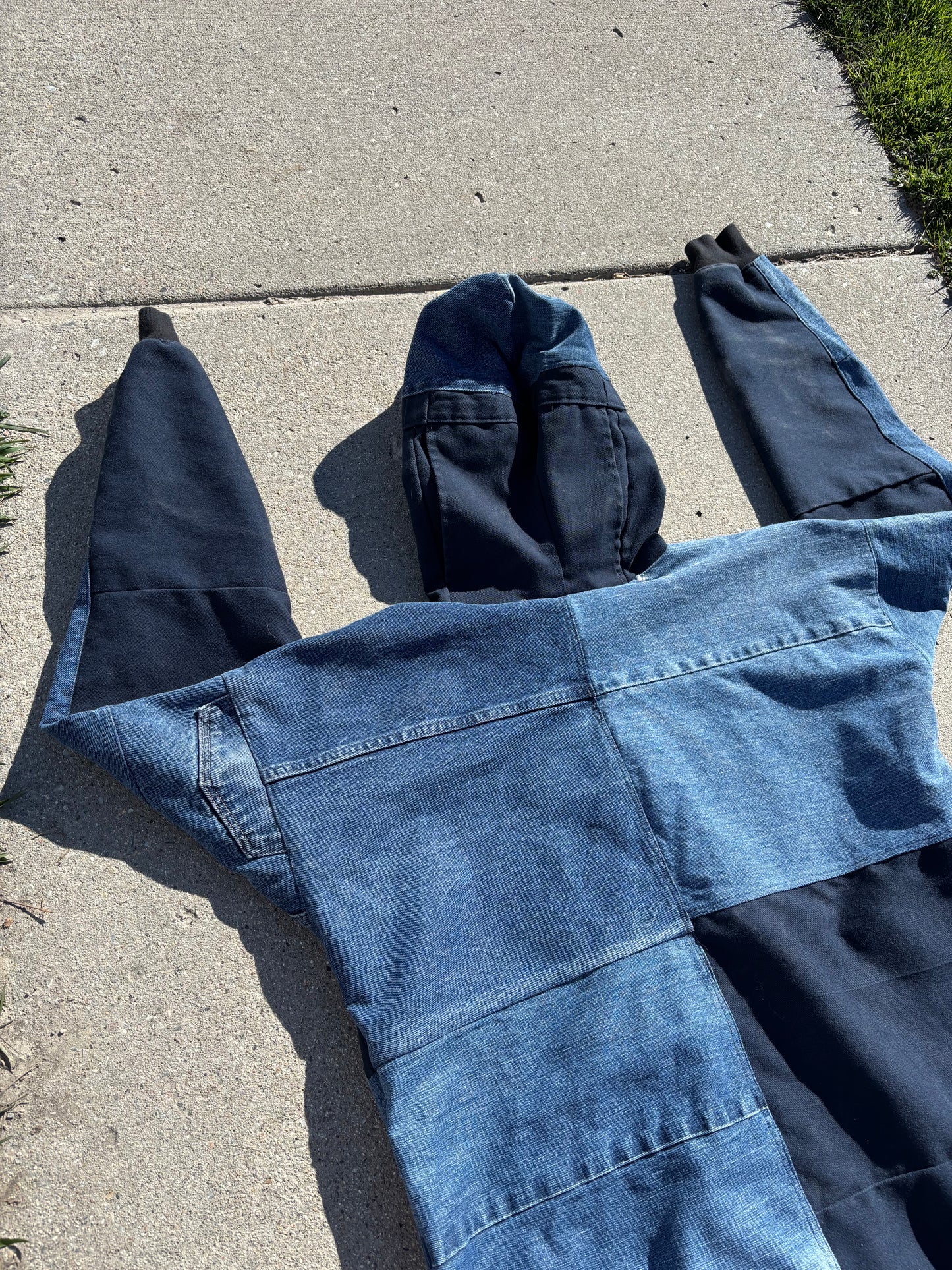 1 of 1 Denim block work hoodie!