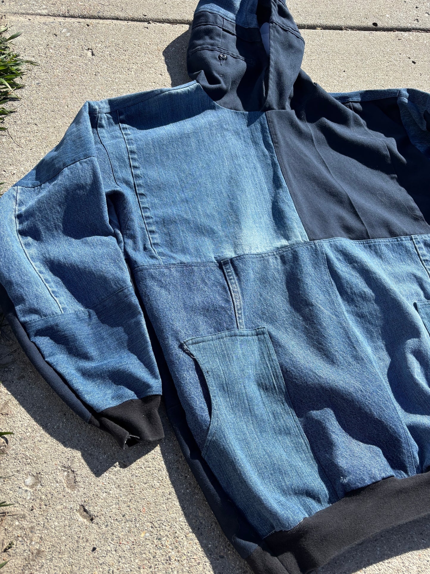 1 of 1 Denim block work hoodie!